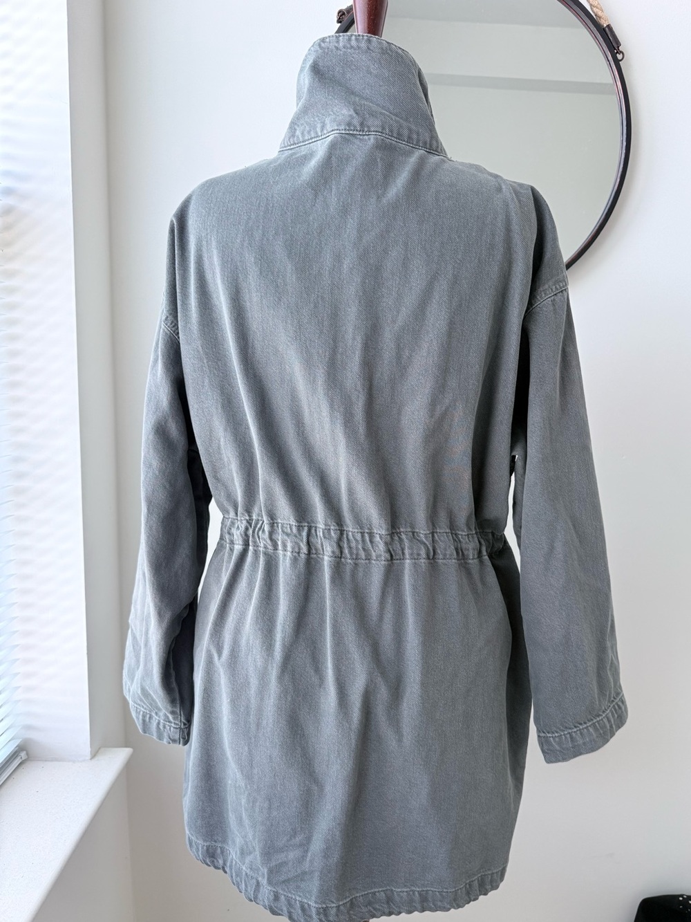 Zara Denim Utility Jacket in Washed Charcoal - Picture 4 of 16